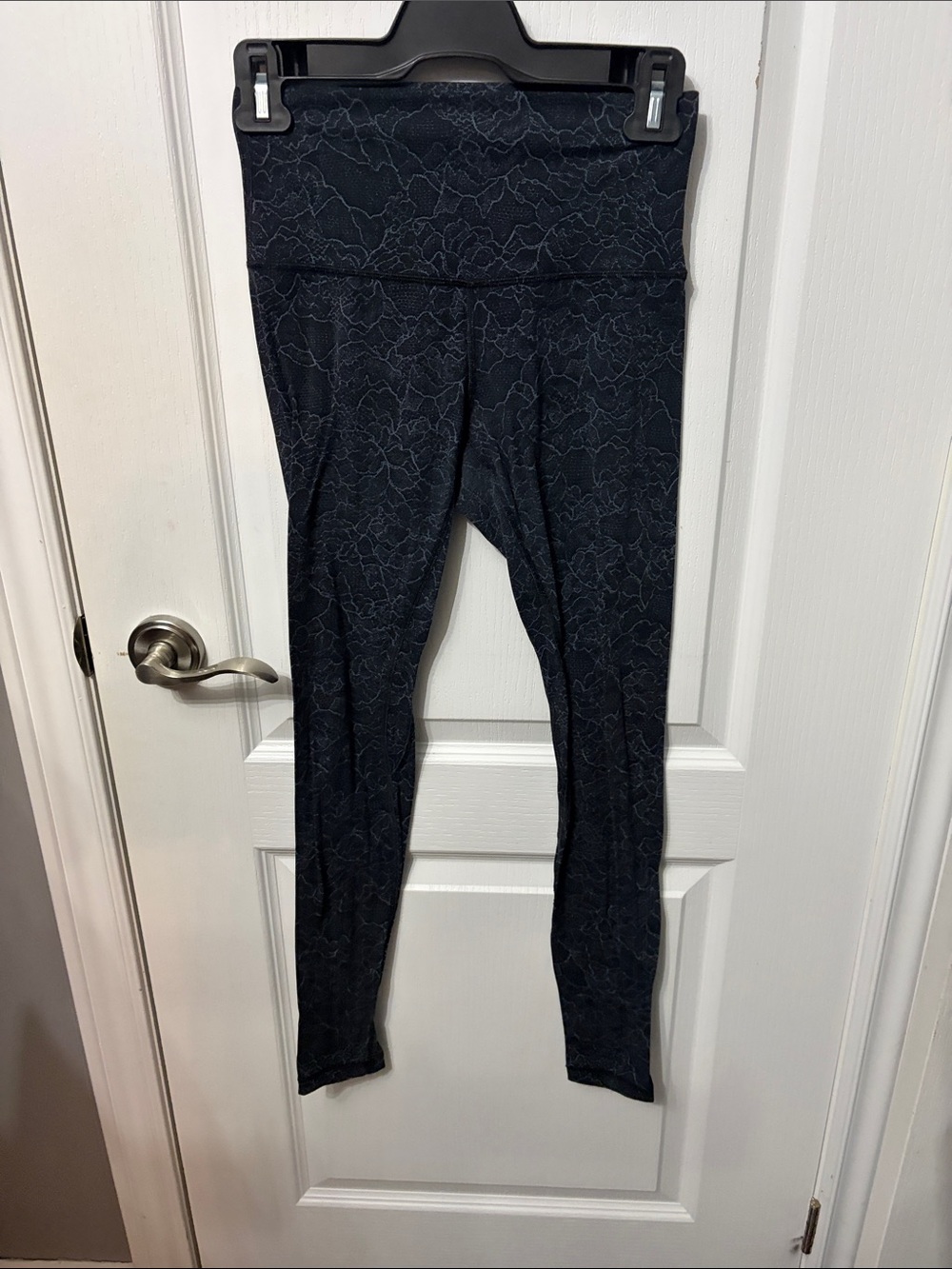 lululemon athletica Black Floral Jacquard High-Rise Leggings